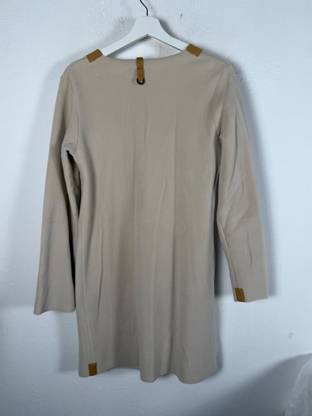 Henriette Steffensen Copenhagen Womens Beige Longline Wrap Cardigan Jacket Small - Picture 2 of 12